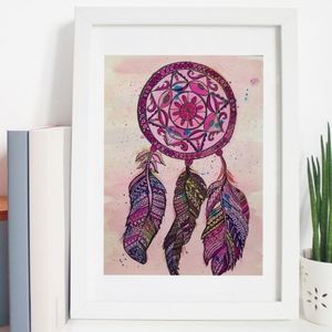 Handmade painting DreamCatcher watercolor painting : Original work